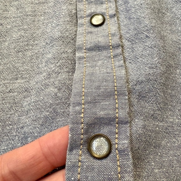 American Rag Light Blue-Gray Casual Button-Down Shirt - Picture 3 of 8